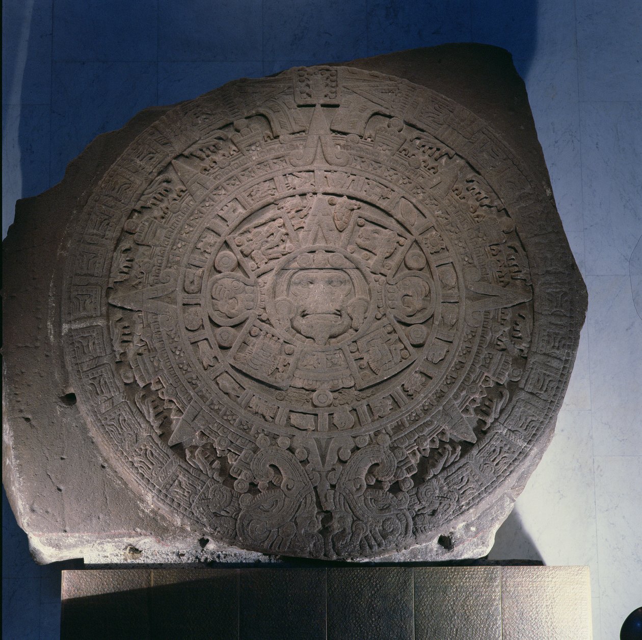 La grande pietra del calendario, periodo post-classico tardo (1300-1521) da Aztec