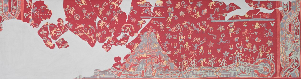 Il paradiso del dio della pioggia, affresco di Tlalocan da Aztec