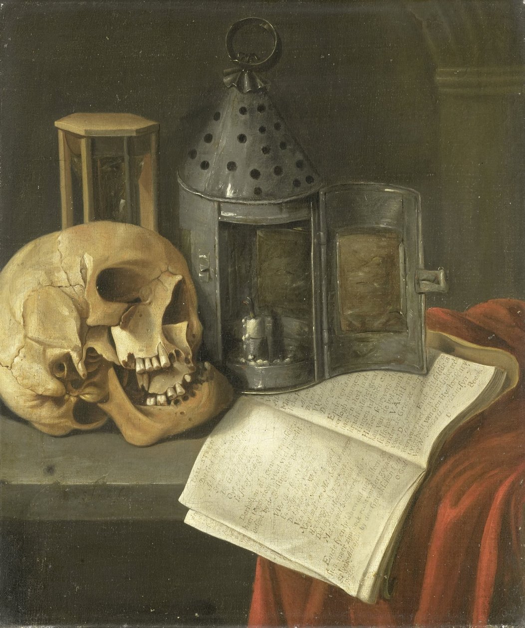 Natura morta vanitas da B. Schaak