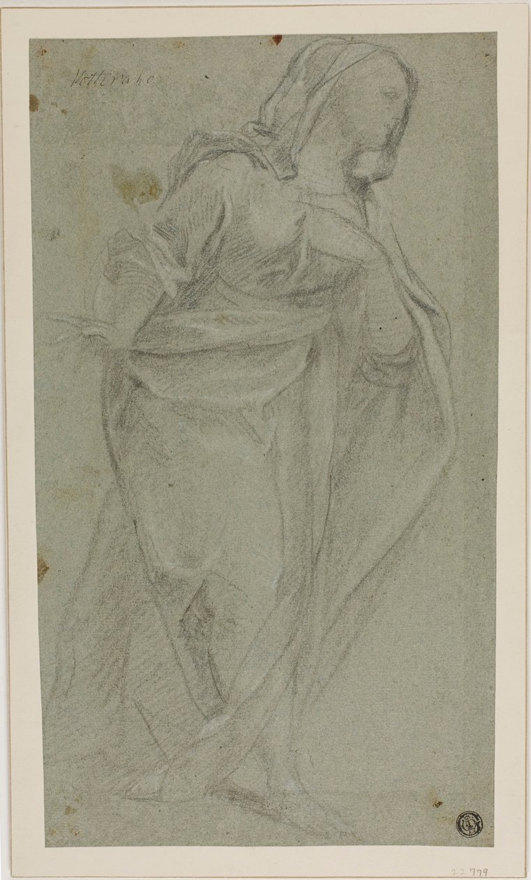 Figura femminile panneggiata in piedi da Baldassare Franceschini