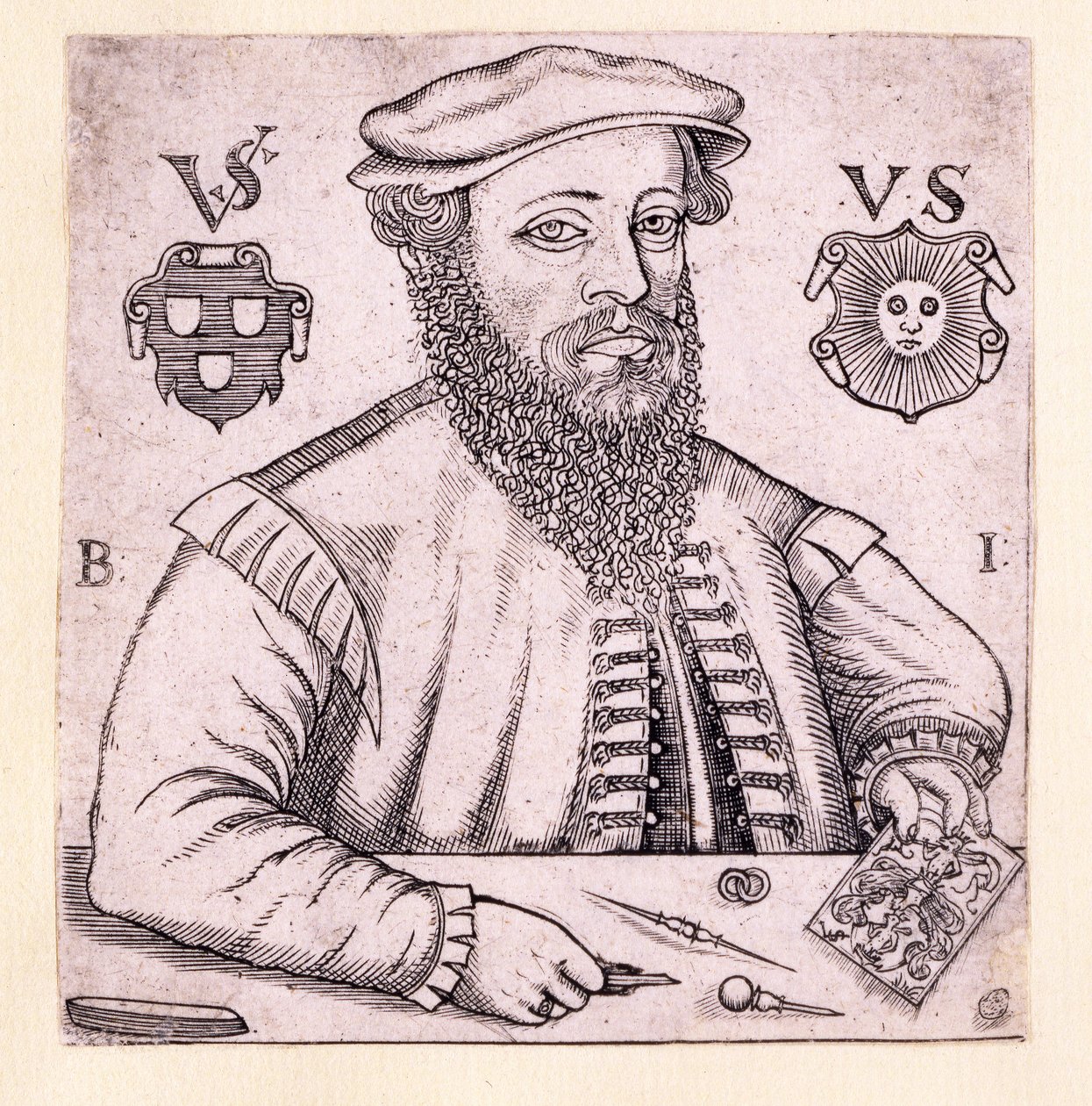 Ritratto di Virgil Solis, pub. Norimberga 1562 da Balthasar Jenichen