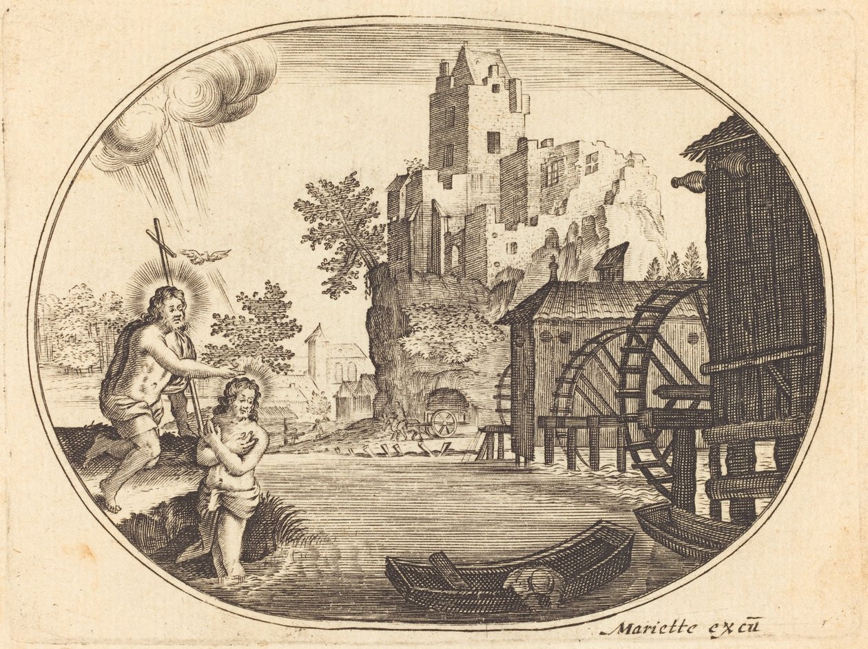 Il battesimo di Cristo da Balthasar Moncornet
