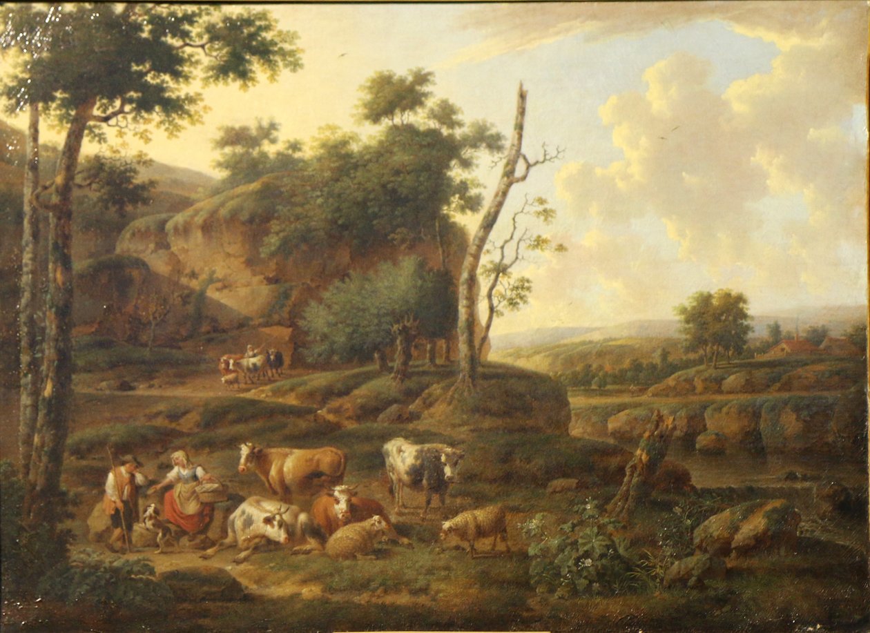 Paesaggio con figure e animali. da Balthasar Paul Ommeganck