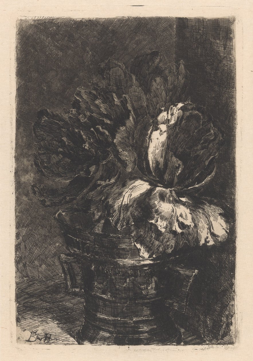 Tulipani in un mortaio di rame da Barbara Elisabeth van Houten