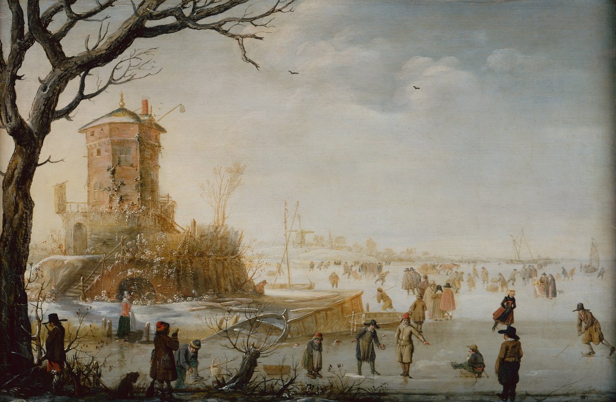 Paesaggio Invernale con Pattinatori da Barent Avercamp