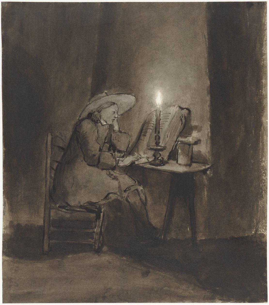 Ragazzo che legge alla luce di una candela da Barent Fabritius
