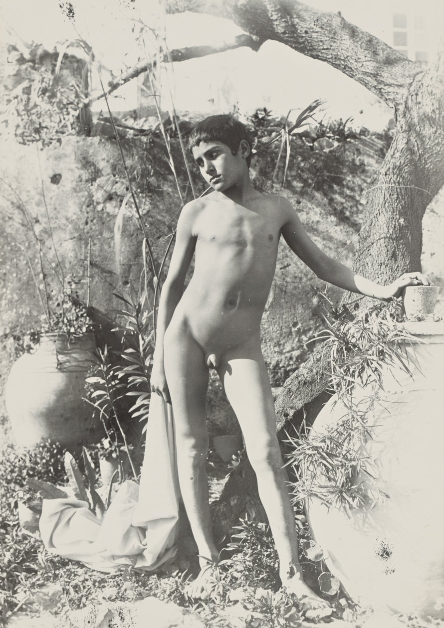 [Giovane nudo in giardino] da Baron Wilhelm von Gloeden