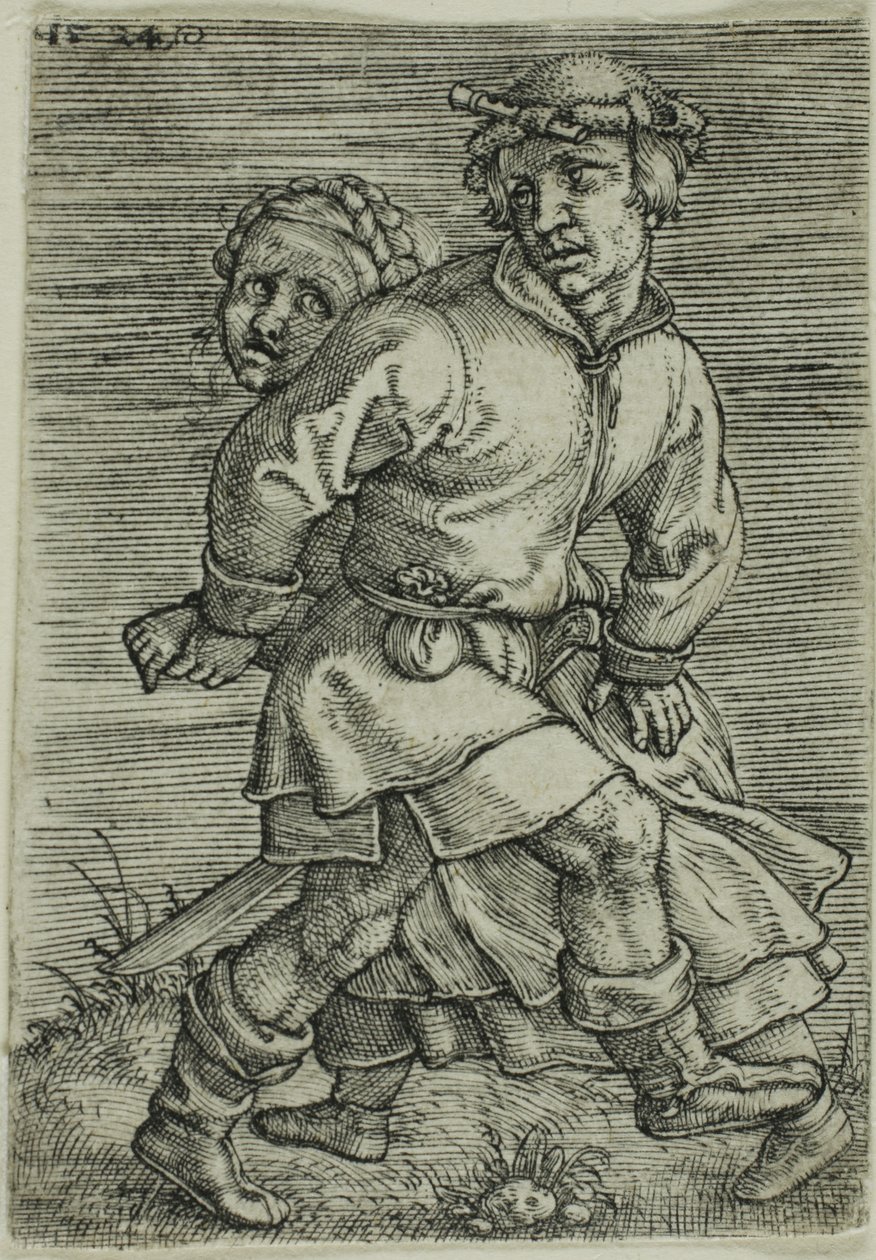 Coppia di contadini che balla da Barthel Beham