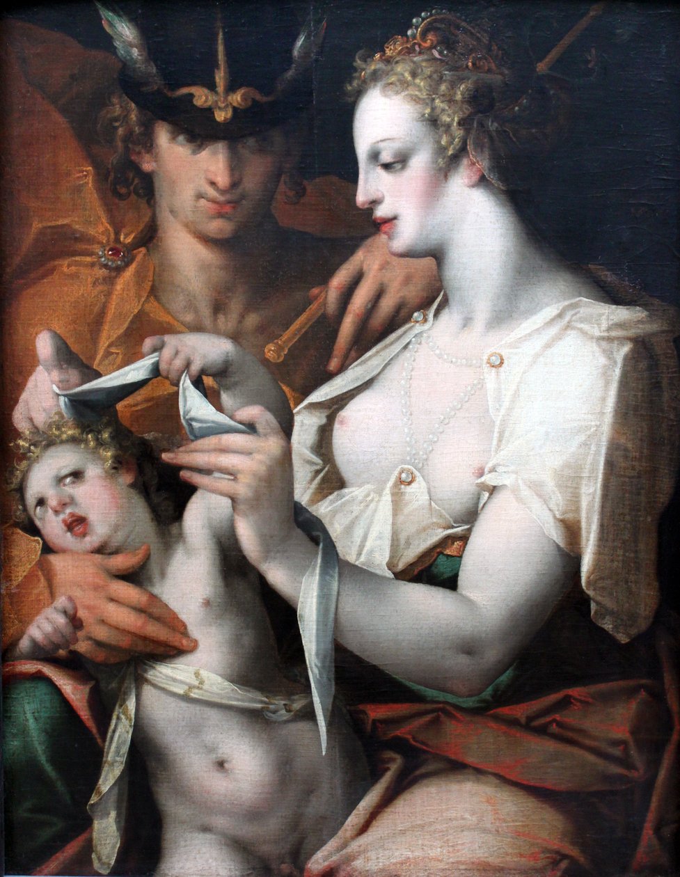 Venere e Mercurio bendano Amore da Bartholomaeus Spranger
