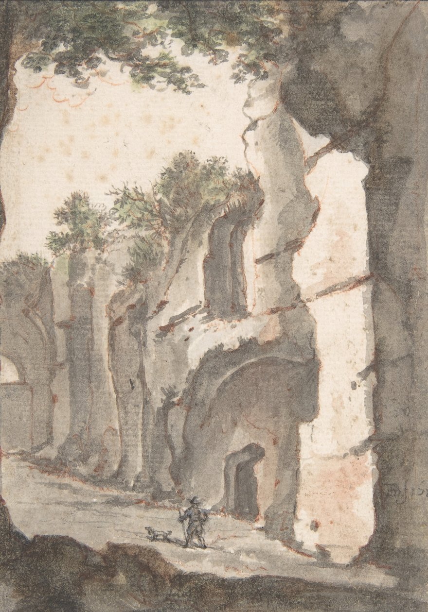 Veduta romana, inizio 17° secolo da Bartholomeus Breenbergh