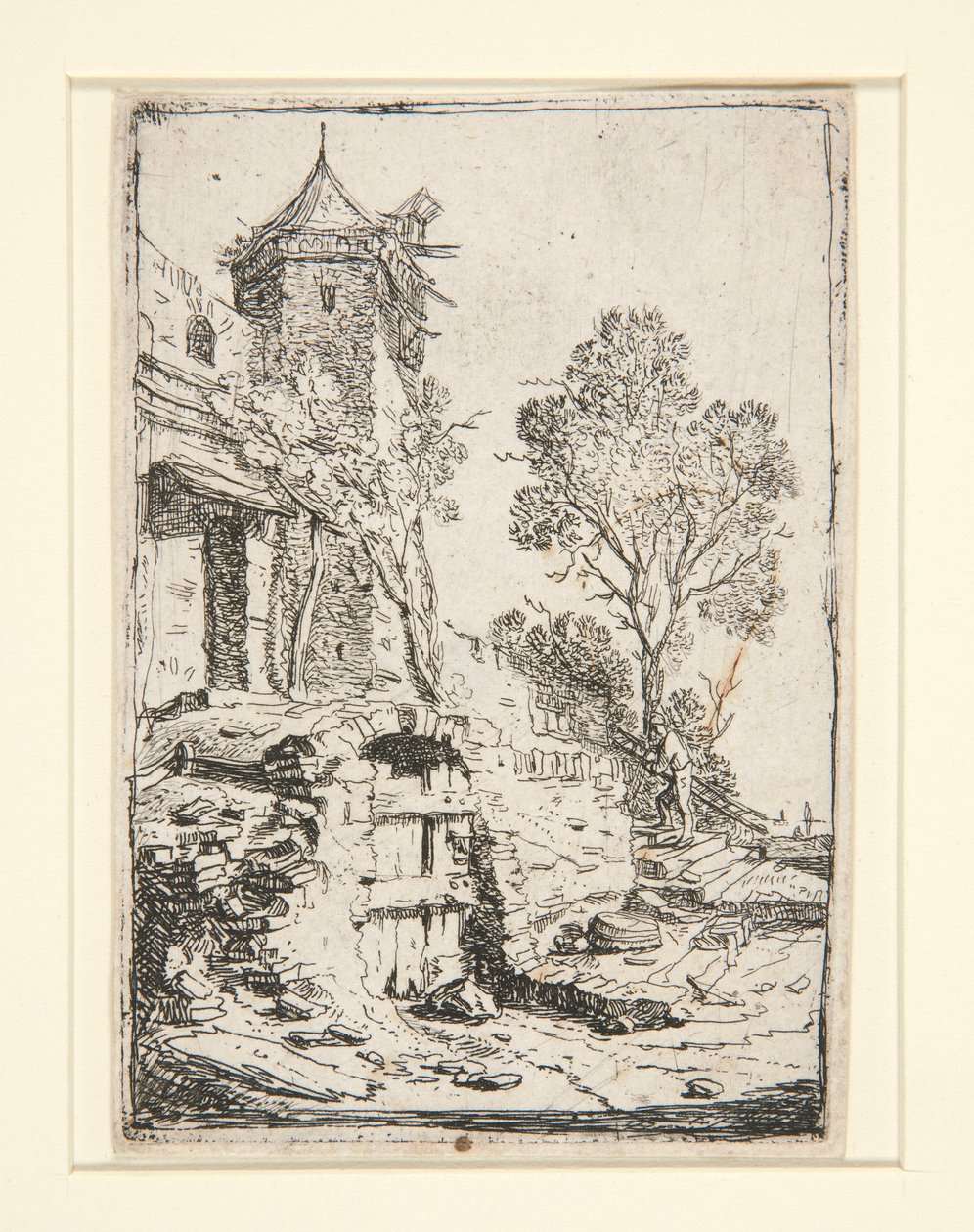 La casa vicino alla torre esagonale da Bartholomeus Breenbergh