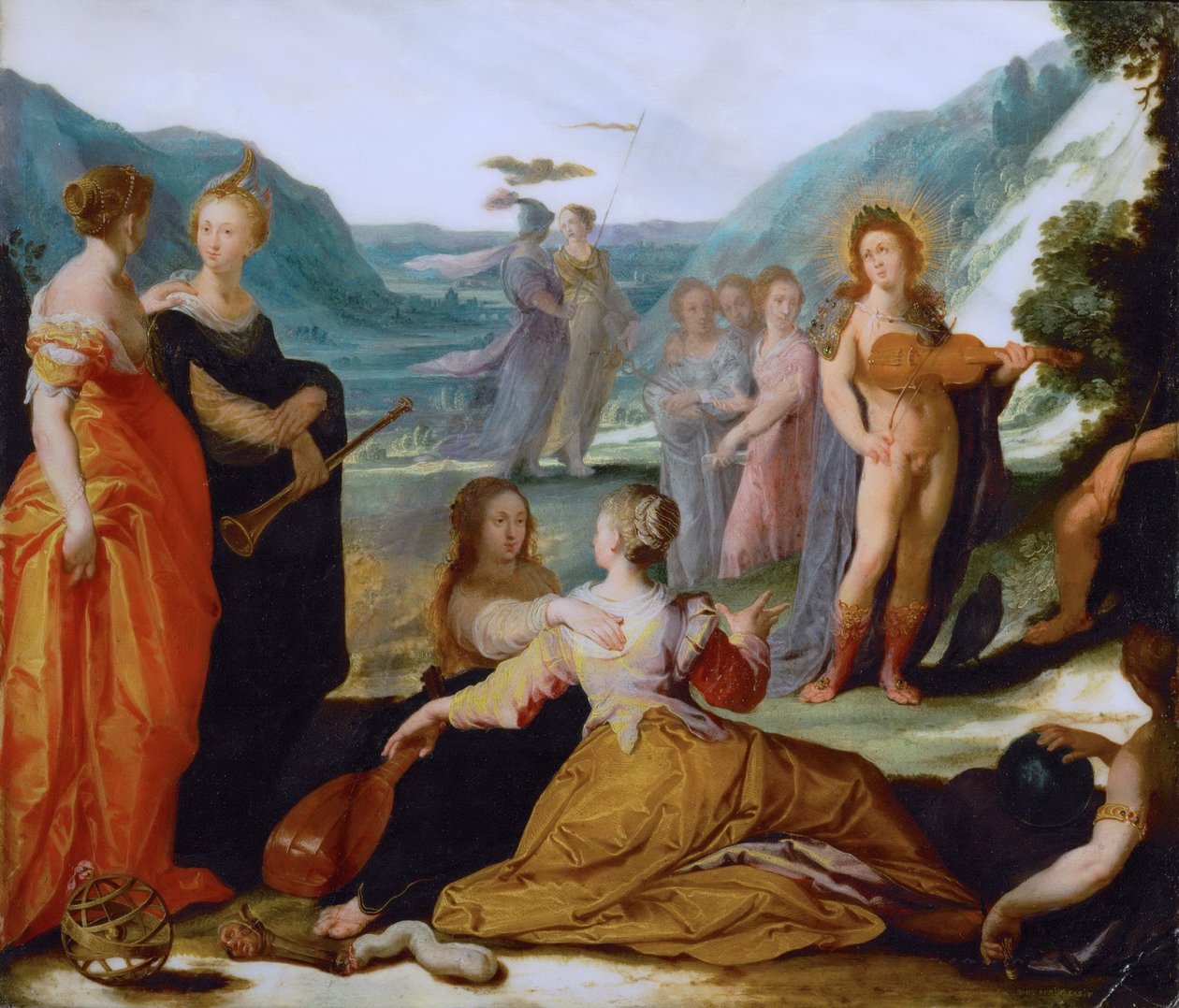 Apollo e le muse da Bartholomeus Spranger