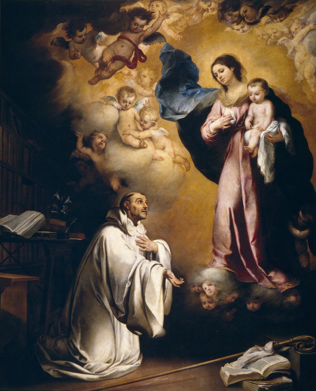 Apparizione della Vergine a San Bernardo da Bartolomé Esteban Murillo
