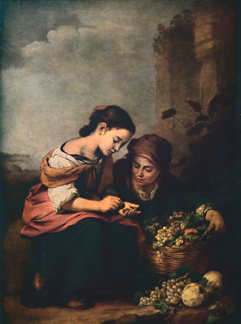Venditori di frutta che contano i loro soldi, 1618, 1914 da Bartolomé Esteban Murillo
