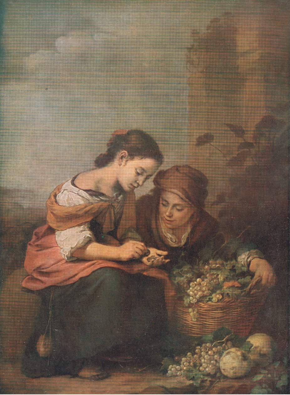 Venditori di frutta che contano i loro soldi, Bibbys Annual, 1916-17 da Bartolome Esteban after Murillo