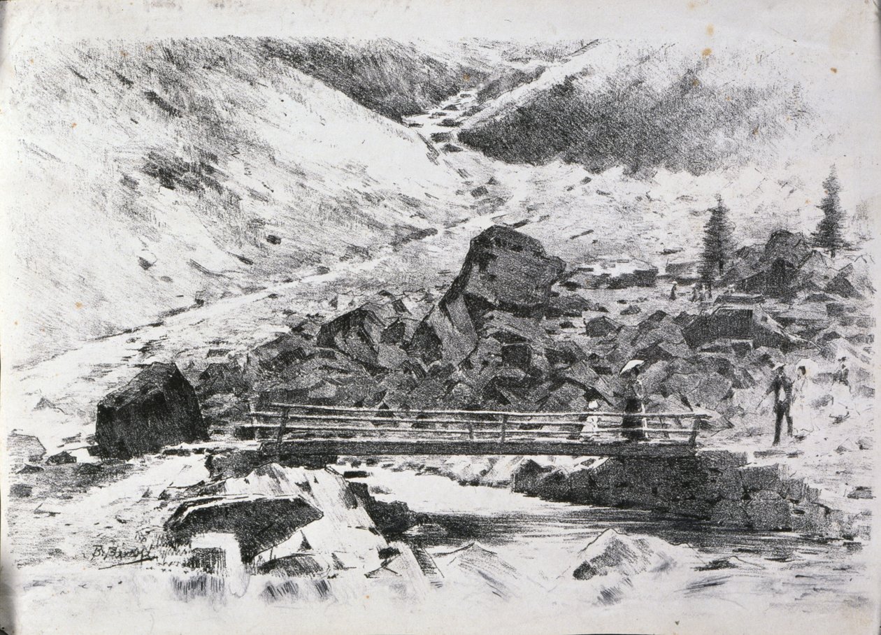 Ponte su torrente di alta montagna da Bartolomeo Bezzi