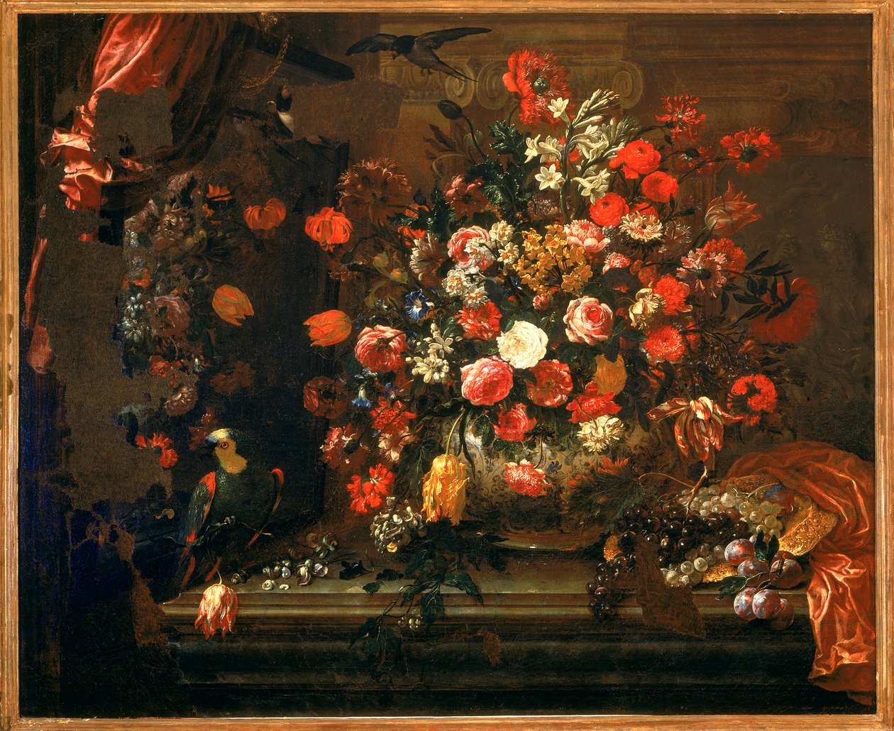 Natura morta con fiori e frutta da Bartolomeo Bimbi