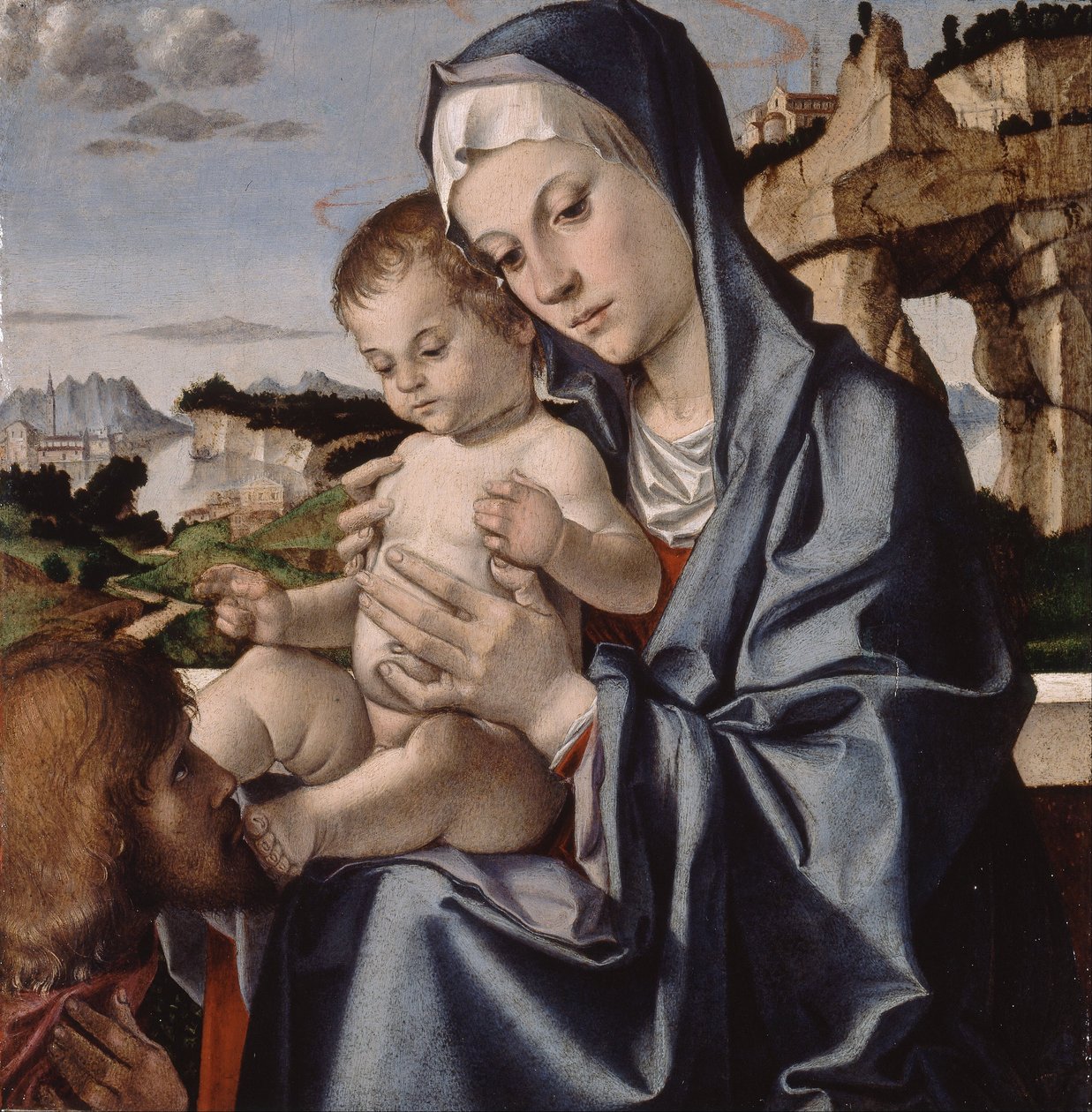 La Vergine col Bambino e un santo da Bartolomeo Montagna