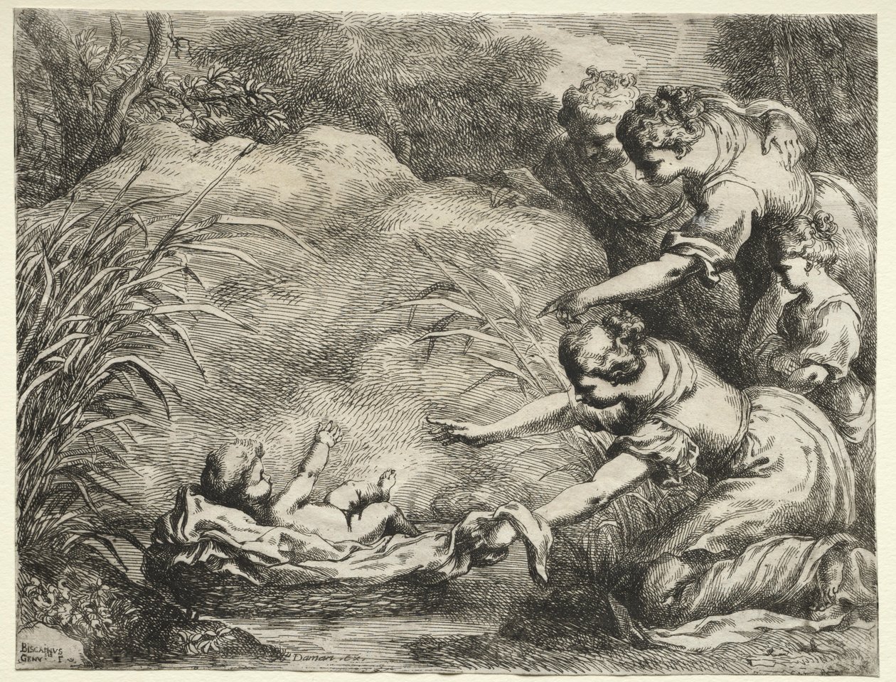 Mosè salvato dal Nilo da Bartolomeo Biscaino