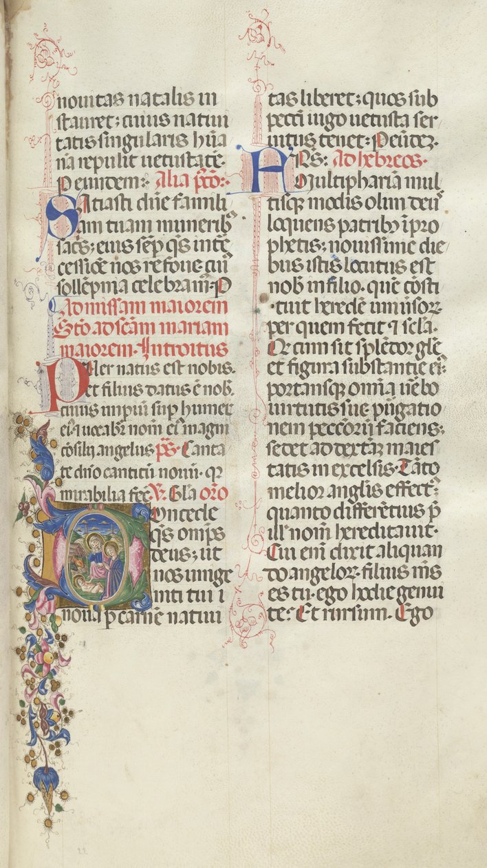 Messale: Fol. 22: Natività, 1469 da Bartolomeo Caporali