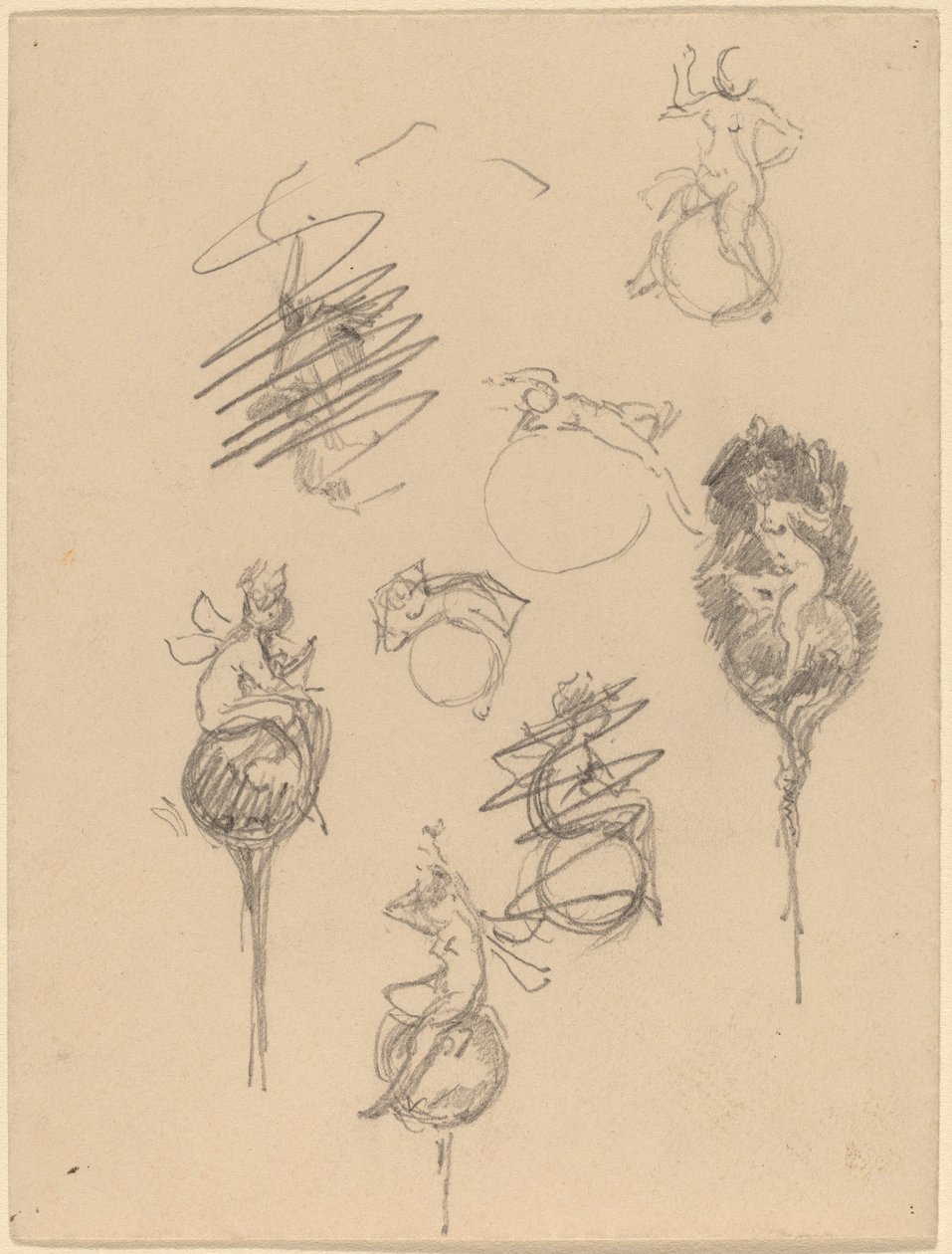 Studi per Disegni di Gioielli [recto] da Beatrice Godwin Whistler