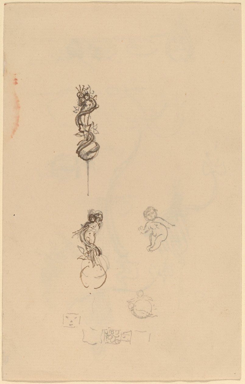 Studi per disegni di gioielli (recto) da Beatrice Godwin Whistler