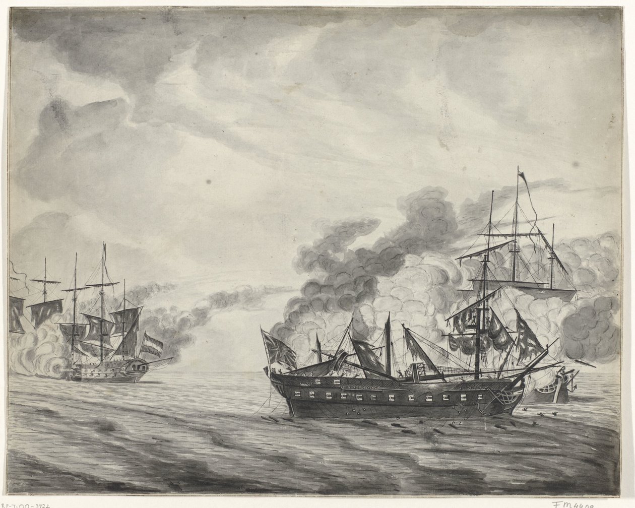 Battaglia navale a Cadice, 1781 da Beekman