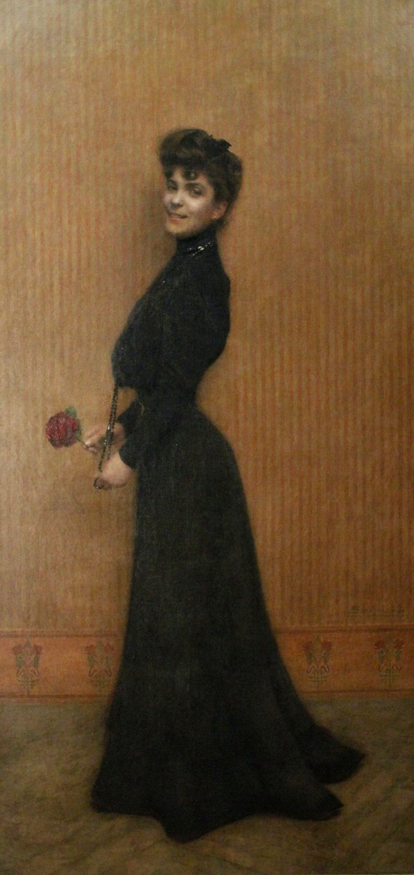 La signora con la rosa da Belmiro de Almeida