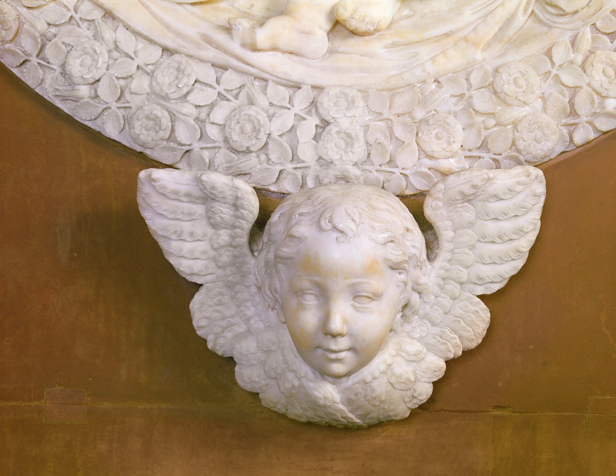 Tomba di Filippo Strozzi nella Cappella Strozzi (dettaglio) da Benedetto da Maiano