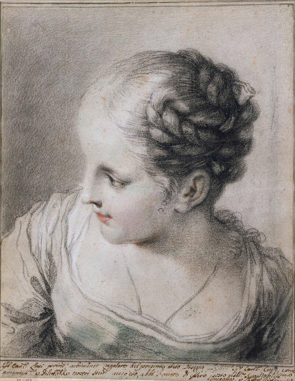 Testa di una ragazza da Benedetto Luti