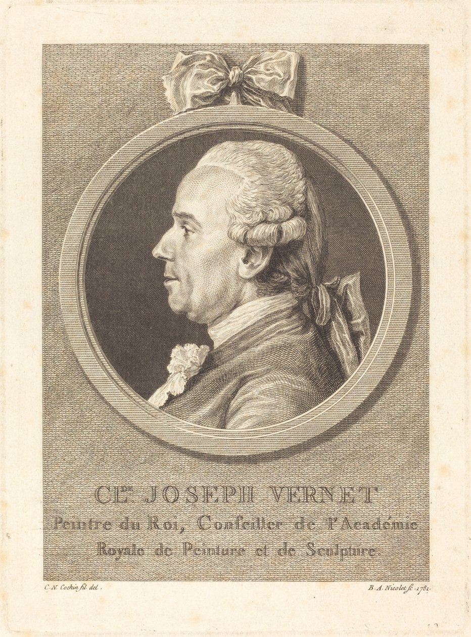 Claude Joseph Vernet da Benedict Alphonse Nicolet after Charles Nicolas Cochin II