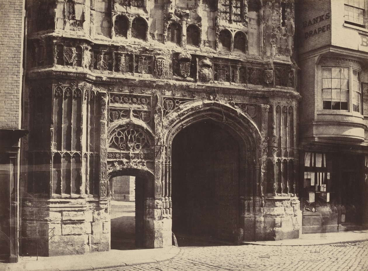 Porta di Christchurch, Canterbury, 1854, stampa 1857 (foto) da Benjamin Brecknell Turner