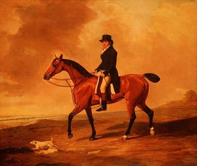 Francis Const su un cavallo baio da Benjamin Marshall