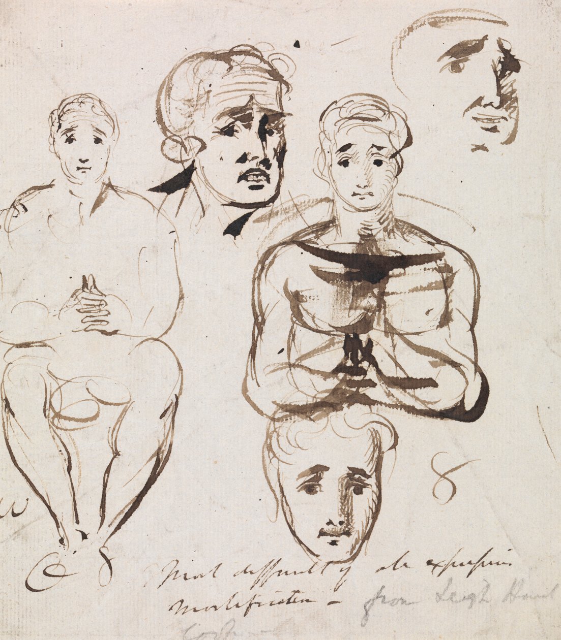 Studio delle espressioni facciali da Benjamin Robert Haydon