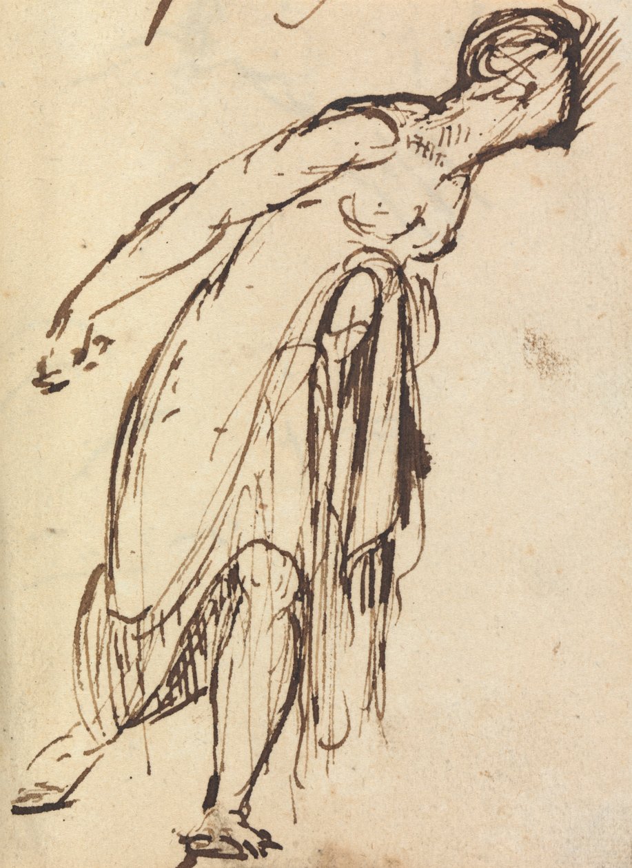 Studio di una figura inclinata da Benjamin Robert Haydon