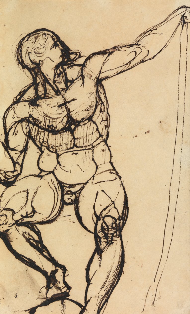 Studio di un nudo maschile da Benjamin Robert Haydon