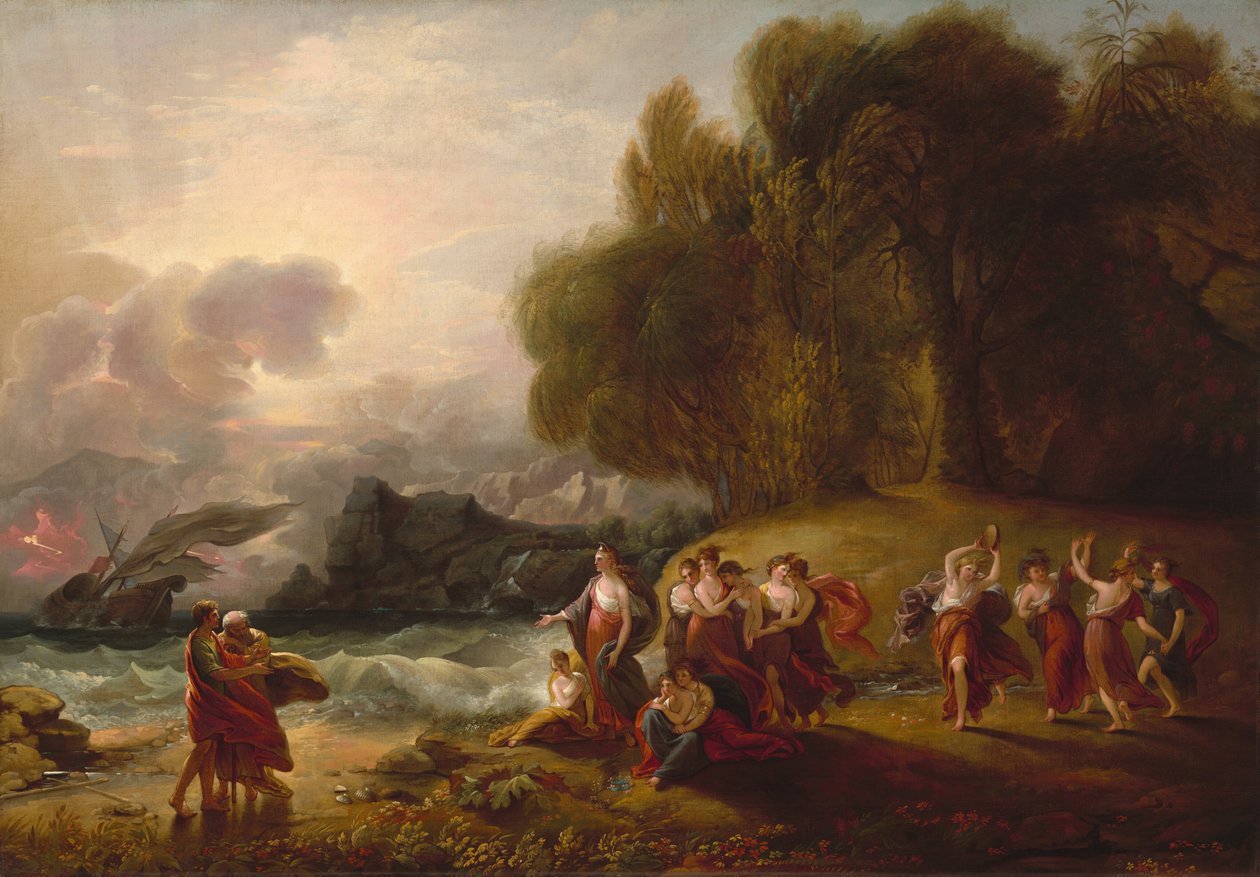 Telemaco e Calipso, c. 1809 da Benjamin West