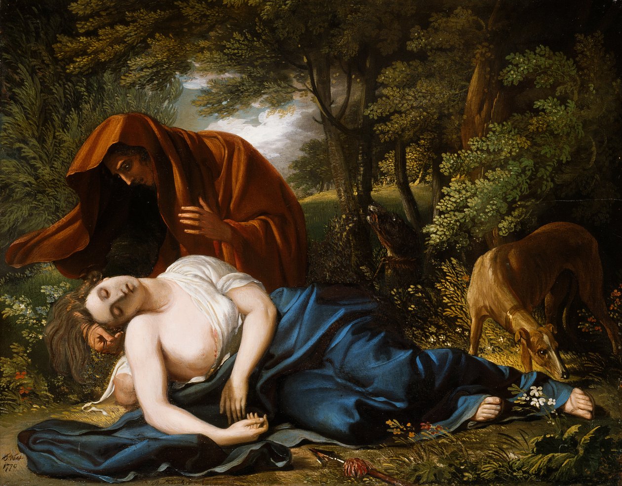 La morte di Procris da Benjamin West