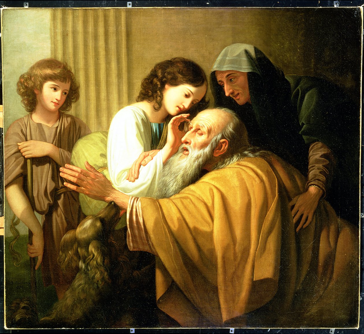 Tobia cura la cecità di suo padre, 1772 da Benjamin West