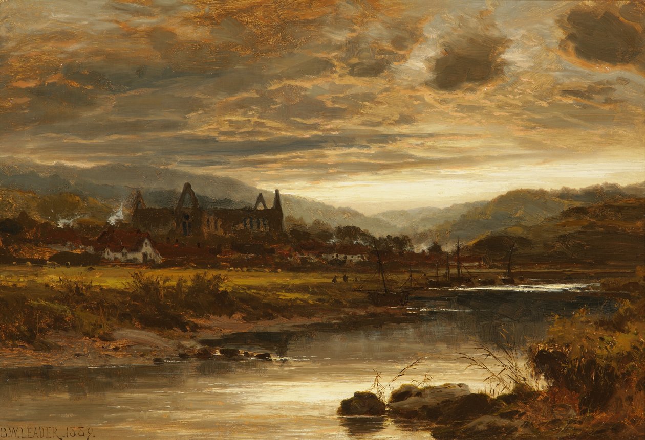 Abbazia di Tintern, Galles da Benjamin Williams Leader