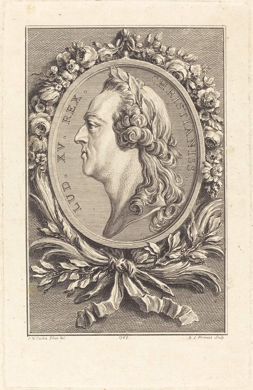 Luigi XV da Benoît Louis Prévost after Charles Nicolas Cochin II
