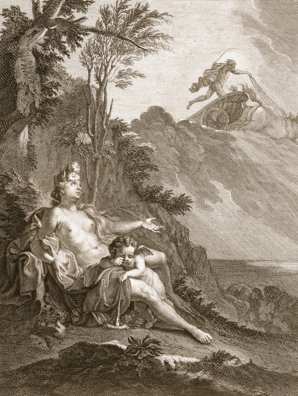 Clytia trasformata in girasole, 1731 da Bernard Picart