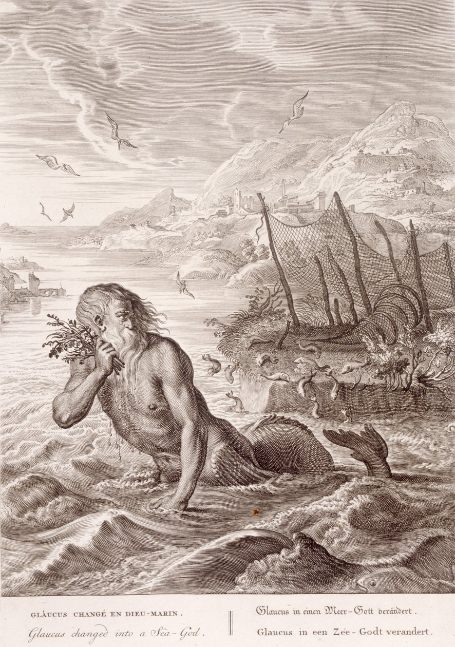 Glauco trasformato in un dio del mare, 1731 da Bernard Picart