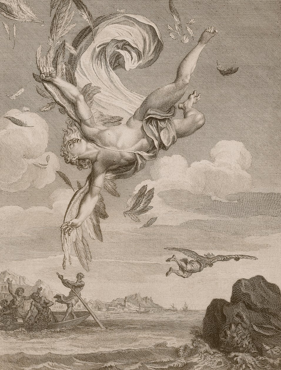 La caduta di Icaro, 1731 da Bernard Picart