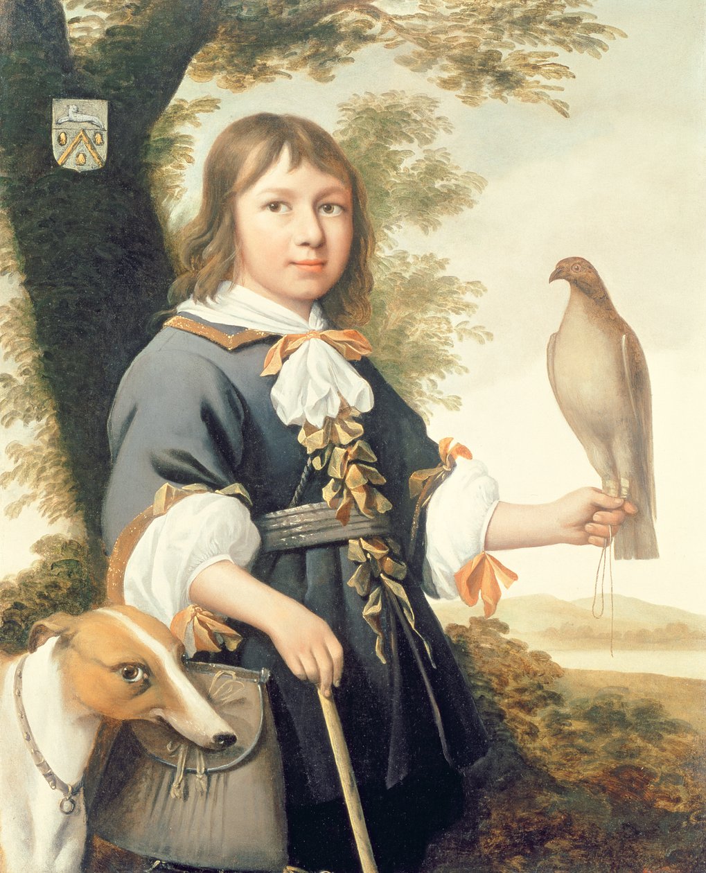 Ragazzo con un falco e un levriero da Bernard Vaillant