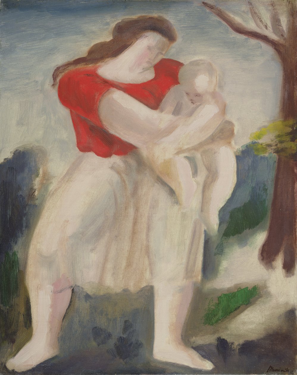 Madre e figlio, c.1940 da Bernard Meninsky