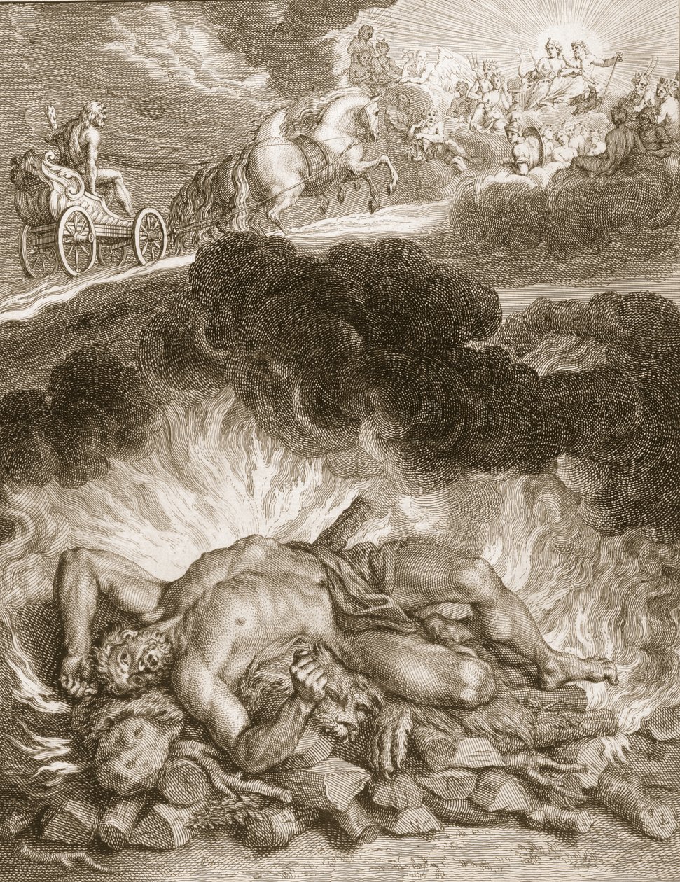 La morte di Ercole, 1731 da Bernard Picart