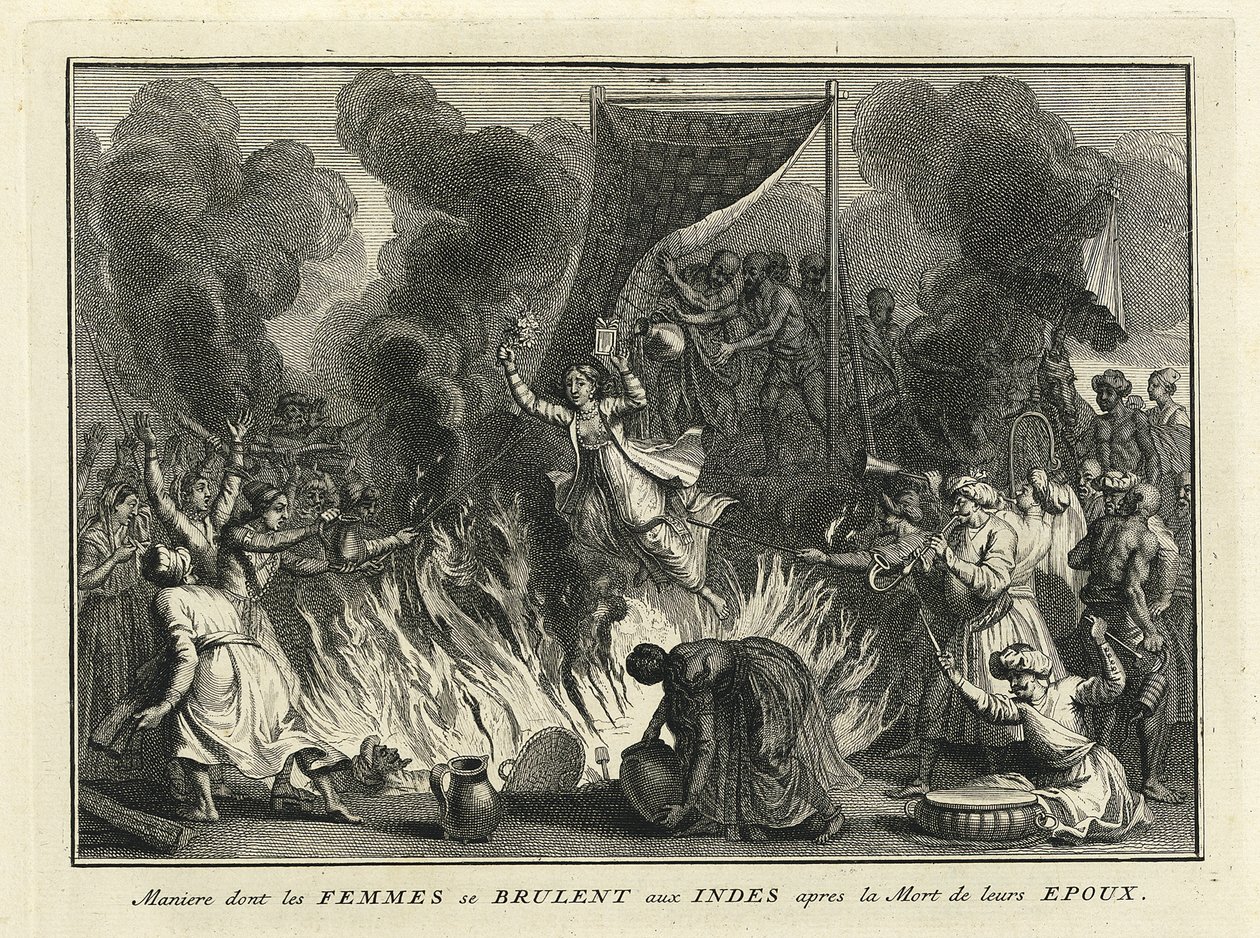 Vedova bruciata in India, 1728 da Bernard Picart