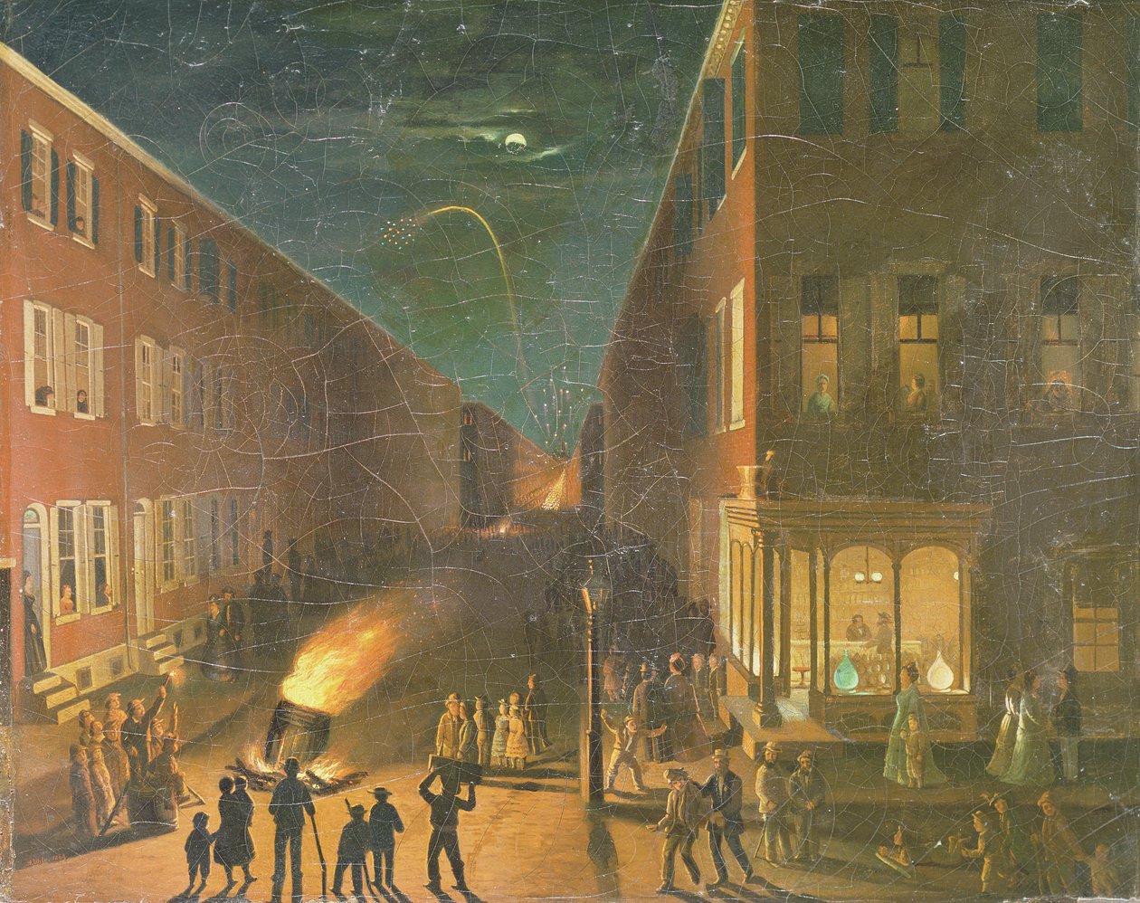Falò della notte elettorale, 1864 da Bernard Uhle