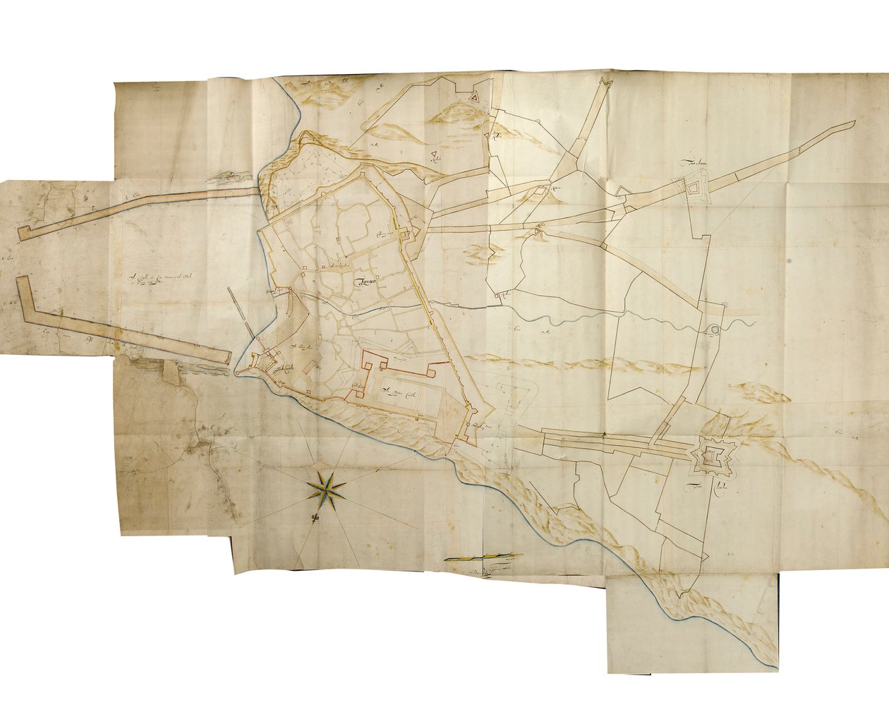 Mappa di Tangeri da Bernard de Gomme